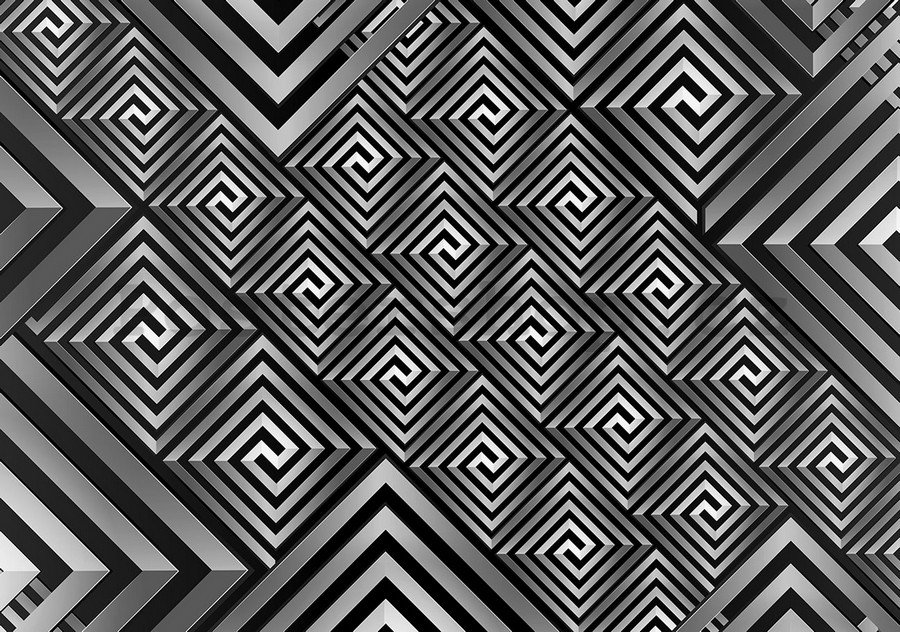 Fototapeta: Černobílá abstrakce (1) - 254x368 cm
