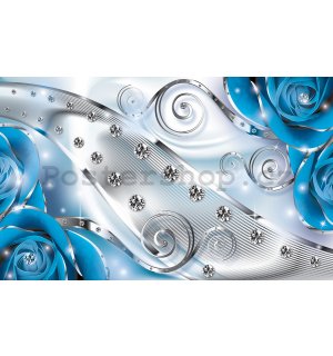 Fototapeta: Luxusní abstrakce (modrá) - 184x254 cm