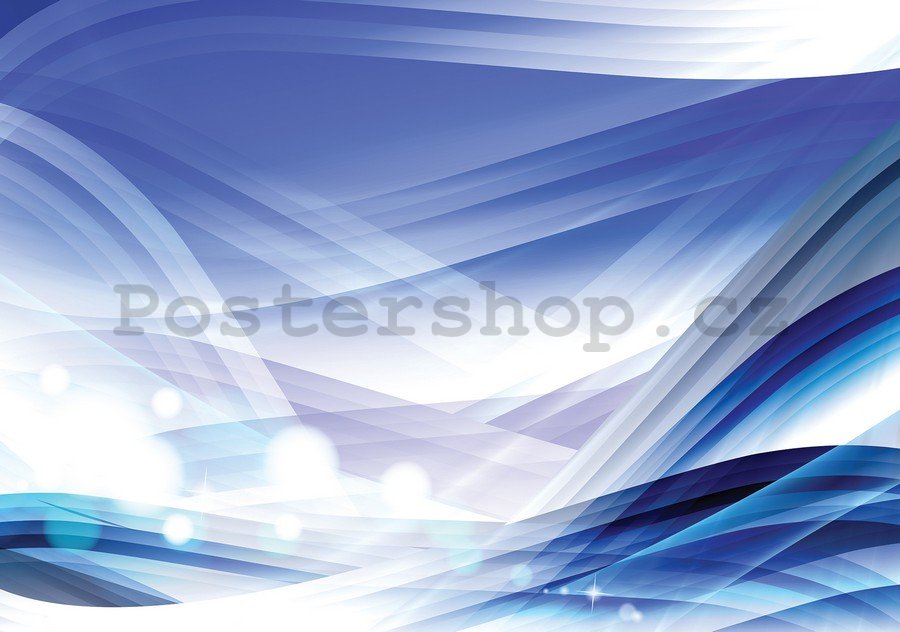 Fototapeta: Modrá abstrakce (1) - 184x254 cm
