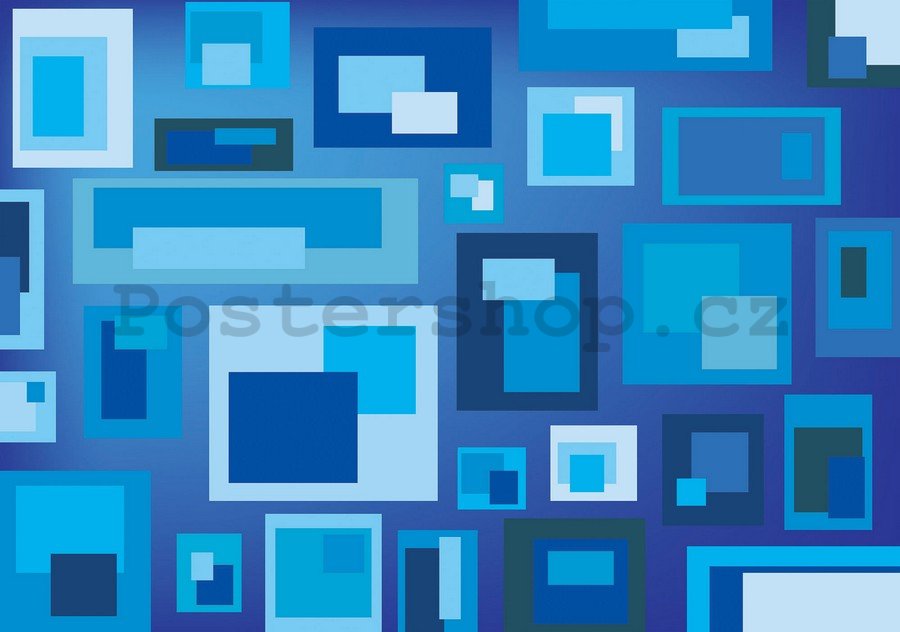 Fototapeta: Modrá abstrakce (3) - 184x254 cm