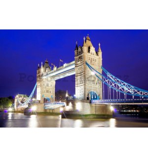 Fototapeta: Noční Tower Bridge - 184x254 cm