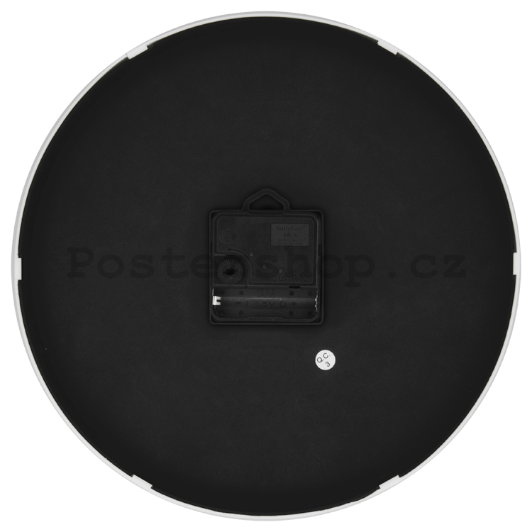 Nástěnné hodiny: Číselné kruhy (bílá) - 30 cm