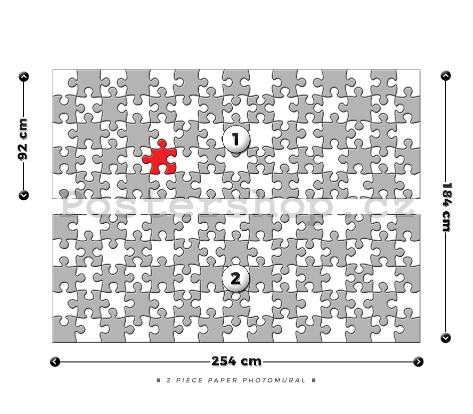 Fototapeta: Puzzle (2) - 184x254 cm