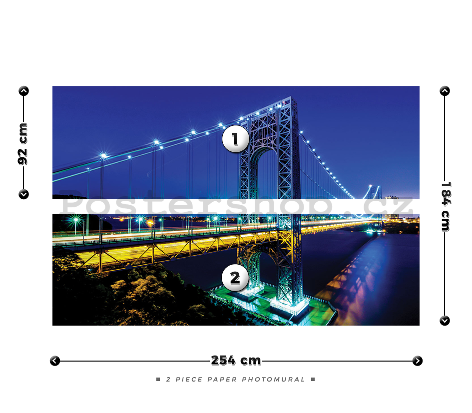 Fototapeta: Manhattan Bridge - 184x254 cm