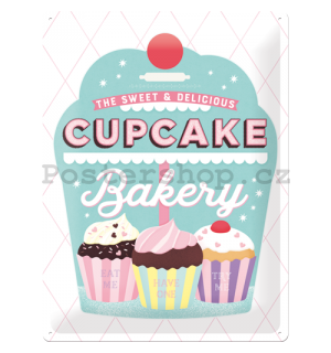 Plechová cedule: Cupcake Bakery - 40x30 cm