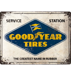 Plechová cedule: Good Year Tires (Service Station) - 30x40 cm