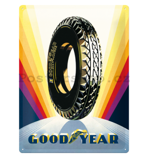 Plechová cedule: Good Year (Rainbow Wheel) - 40x30 cm