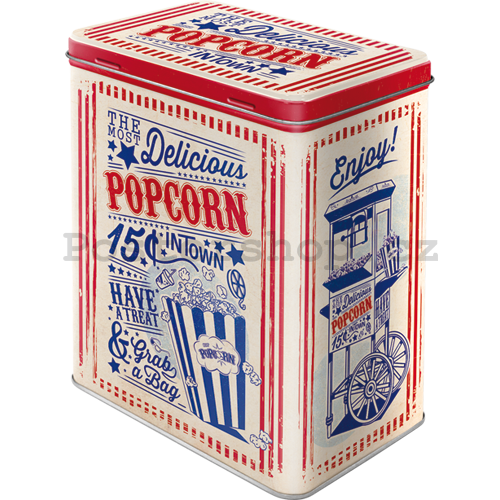 Plechová dóza L - Popcorn