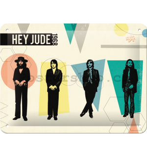 Plechová cedule: The Beatles (Hey Jude) - 15x20 cm