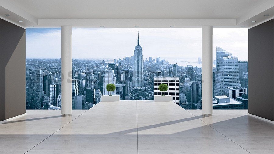 Fototapeta vliesová: Výhled na Manhattan (Terasa) - 184x254 cm