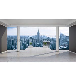 Fototapeta vliesová: Výhled na Manhattan (Terasa) - 184x254 cm