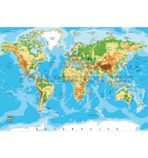 Obraz na plátně: Mapa světa (3) - 75x100 cm