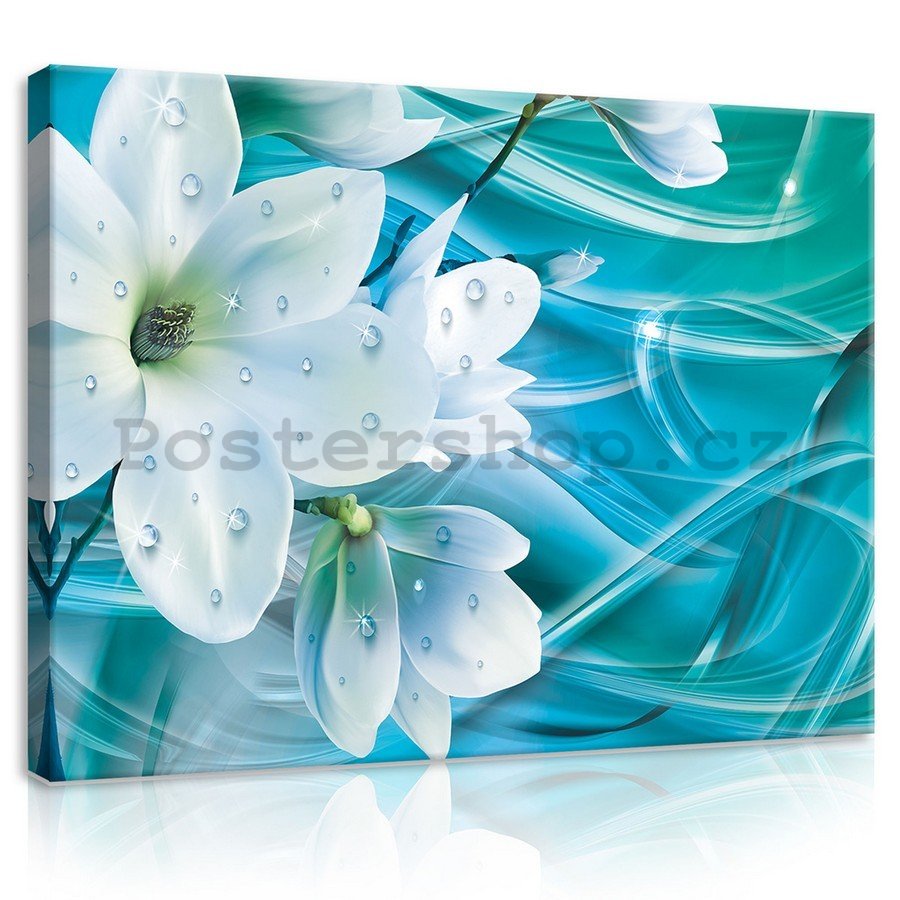 Obraz na plátně: Květinová abstrakce (2) - 75x100 cm