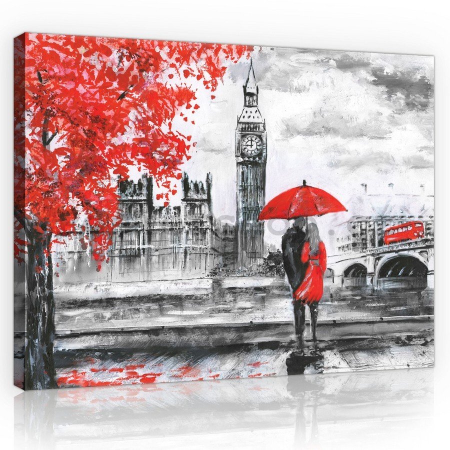 Obraz na plátně: Londýn (malovaný) - 75x100 cm