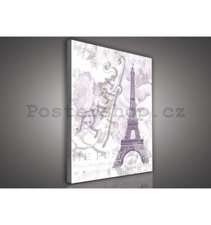 Obraz na plátně: Eiffelova věž (Paříž) - 75x100 cm