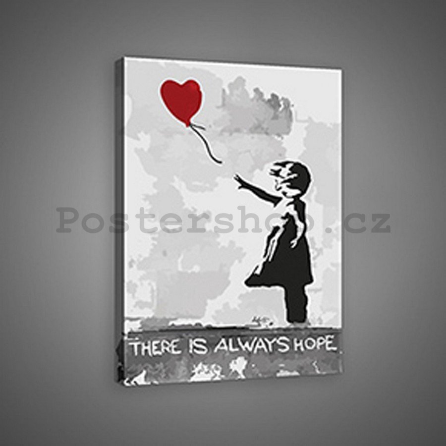 Obraz na plátně: There is Always Hope (graffiti) - 75x100 cm