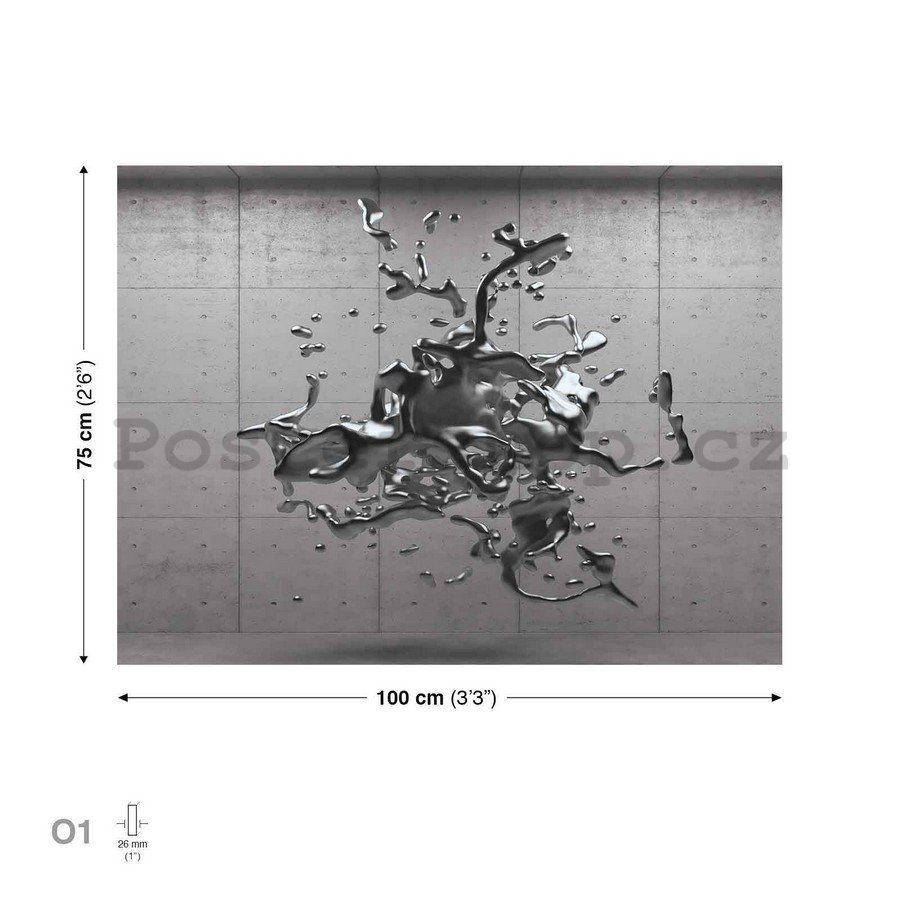 Obraz na plátně: Abstrakce splash (3) - 75x100 cm