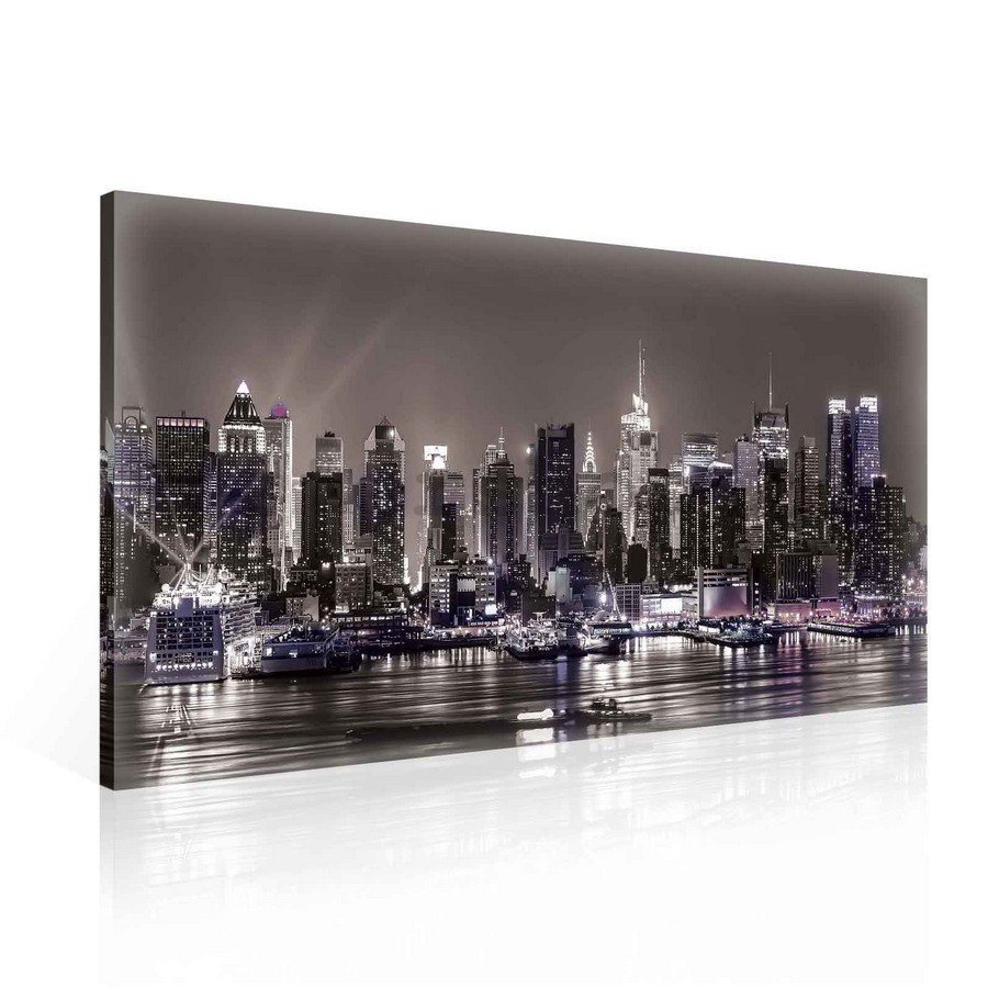 Obraz na plátně: Noční New York - 75x100 cm