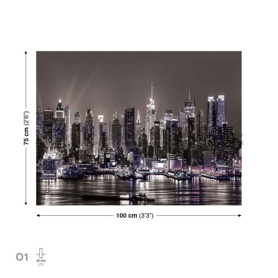 Obraz na plátně: Noční New York - 75x100 cm
