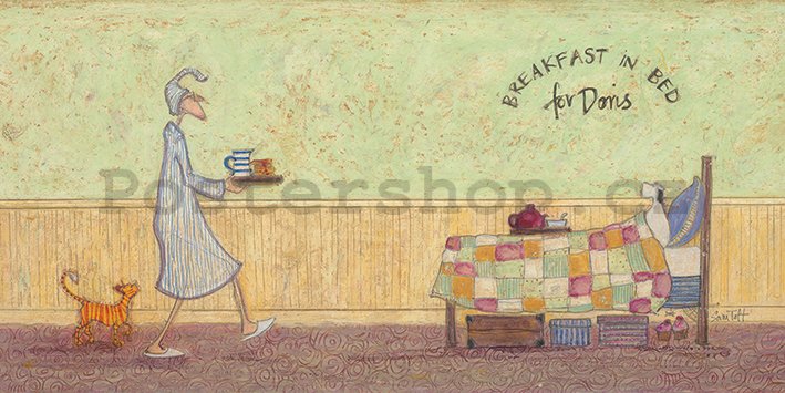 Obraz na plátně - Sam Toft, Breakfast in Bed For Doris
