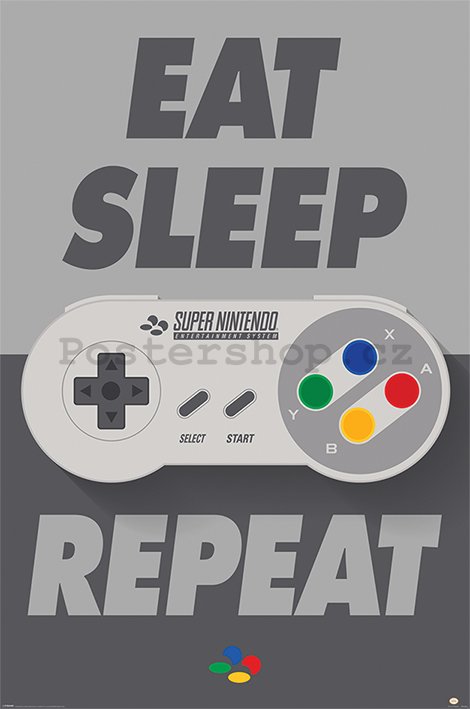 Plakát - Nintendo Eat Sleep Repeat
