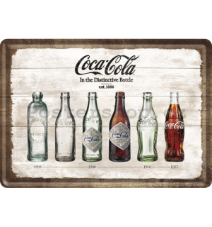 Plechová pohlednice - Coca-Cola (lahve)