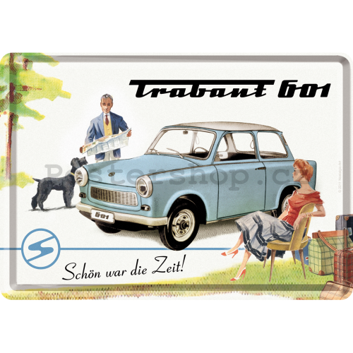 Plechová pohlednice - Trabant 601