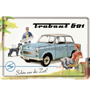 Plechová pohlednice - Trabant 601