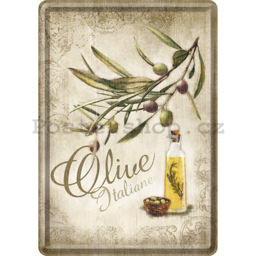 Plechová pohlednice - Olive