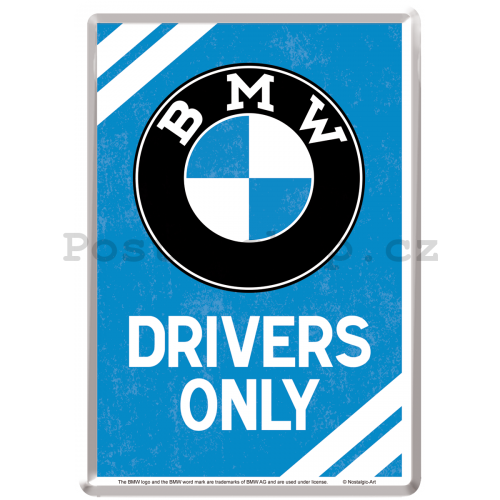 Plechová pohlednice - BMW Drivers Only