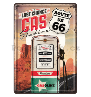 Plechová pohlednice - Gas Station (Route 66) 
