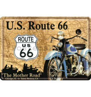 Plechová pohlednice - U.S. Route 66