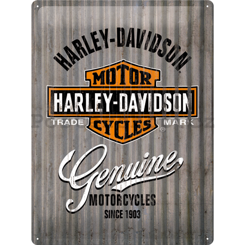 Plechová cedule: Harley-Davidson (metal genuine) - 40x30 cm