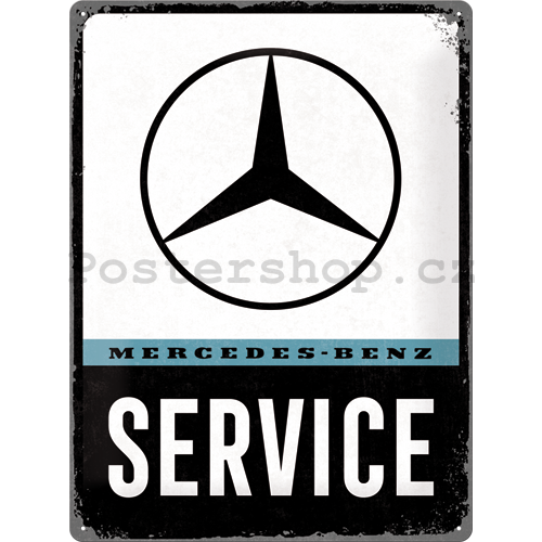Plechová cedule: Mercedes-Benz Service - 40x30 cm