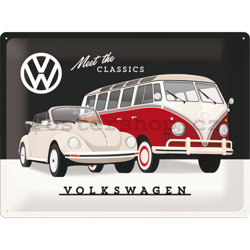 Plechová cedule: Volkswagen (Meet the Classic) - 30x40 cm
