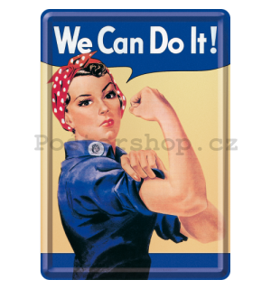 Plechová pohlednice - We Can Do It!