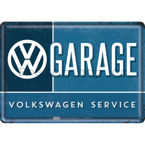 Plechová pohlednice - VW Garage