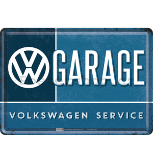 Plechová pohlednice - VW Garage
