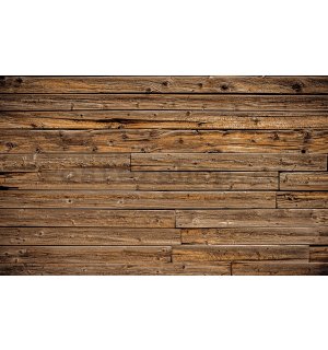 Fototapeta vliesová: Dřevěná zeď - 254x368 cm