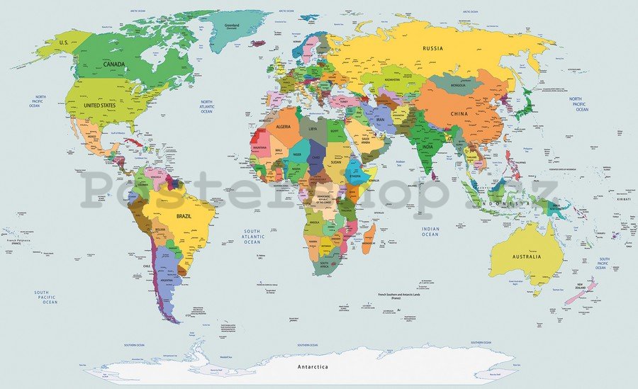 Fototapeta vliesová: Mapa světa (2) - 104x152,5 cm