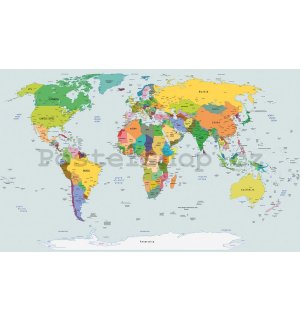Fototapeta vliesová: Mapa světa (2) - 104x152,5 cm