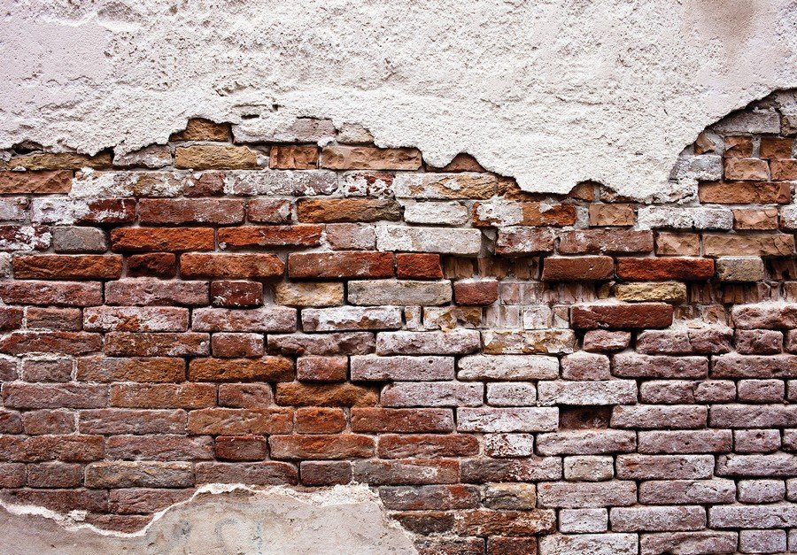 Fototapeta: Stará cihlová zeď - 184x254 cm