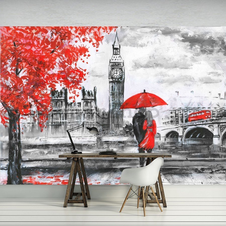 Fototapeta: Londýn (malovaný) - 184x254 cm