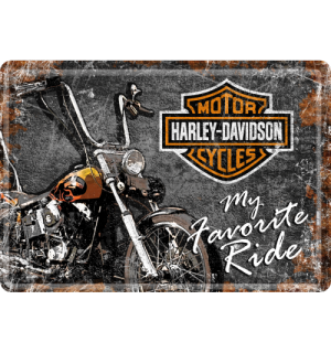 Plechová pohlednice - Harley-Davidson My Favourite Ride