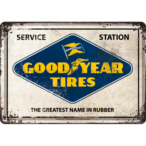 Plechová pohlednice - Good Year Tires