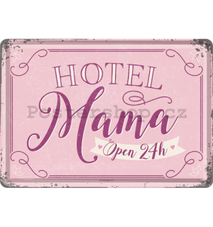 Plechová pohlednice - Hotel Mama