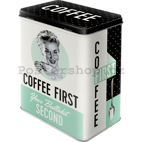 Plechová dóza L - Coffee First