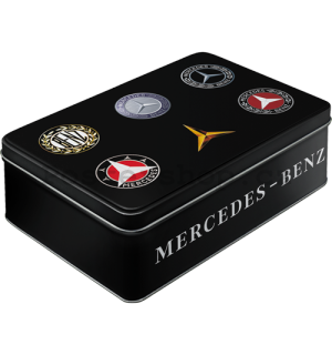 Plechová dóza plochá - Mercedes-Benz Logo Evolution