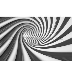Fototapeta vliesová: Černá spirála - 184x254 cm