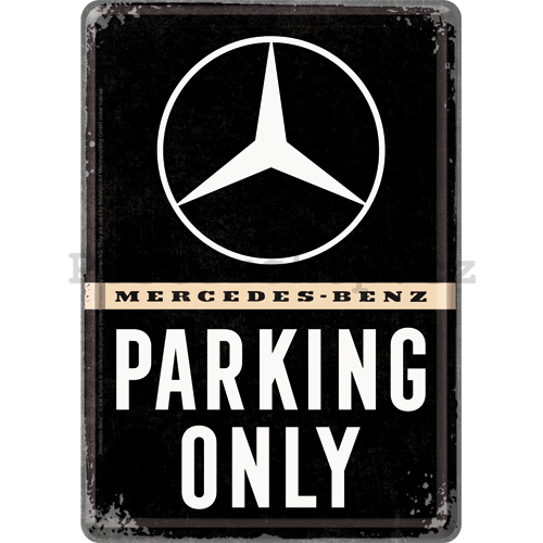 Plechová pohlednice - Mercedes-Benz Parking Only
